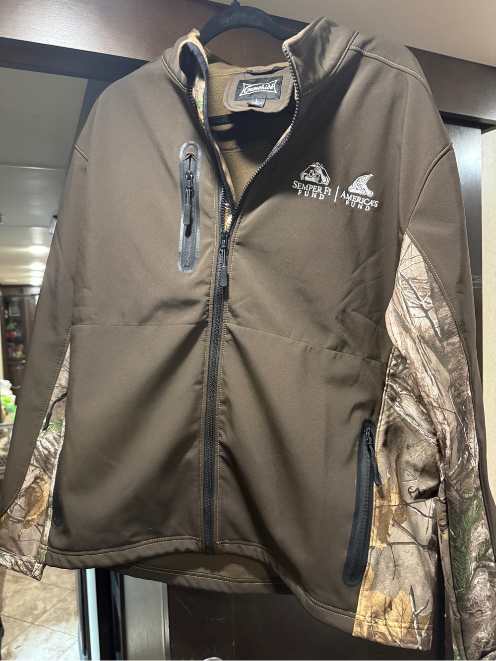 Gamehide Semper Fi / America's Fund Brown Softshell Jacket